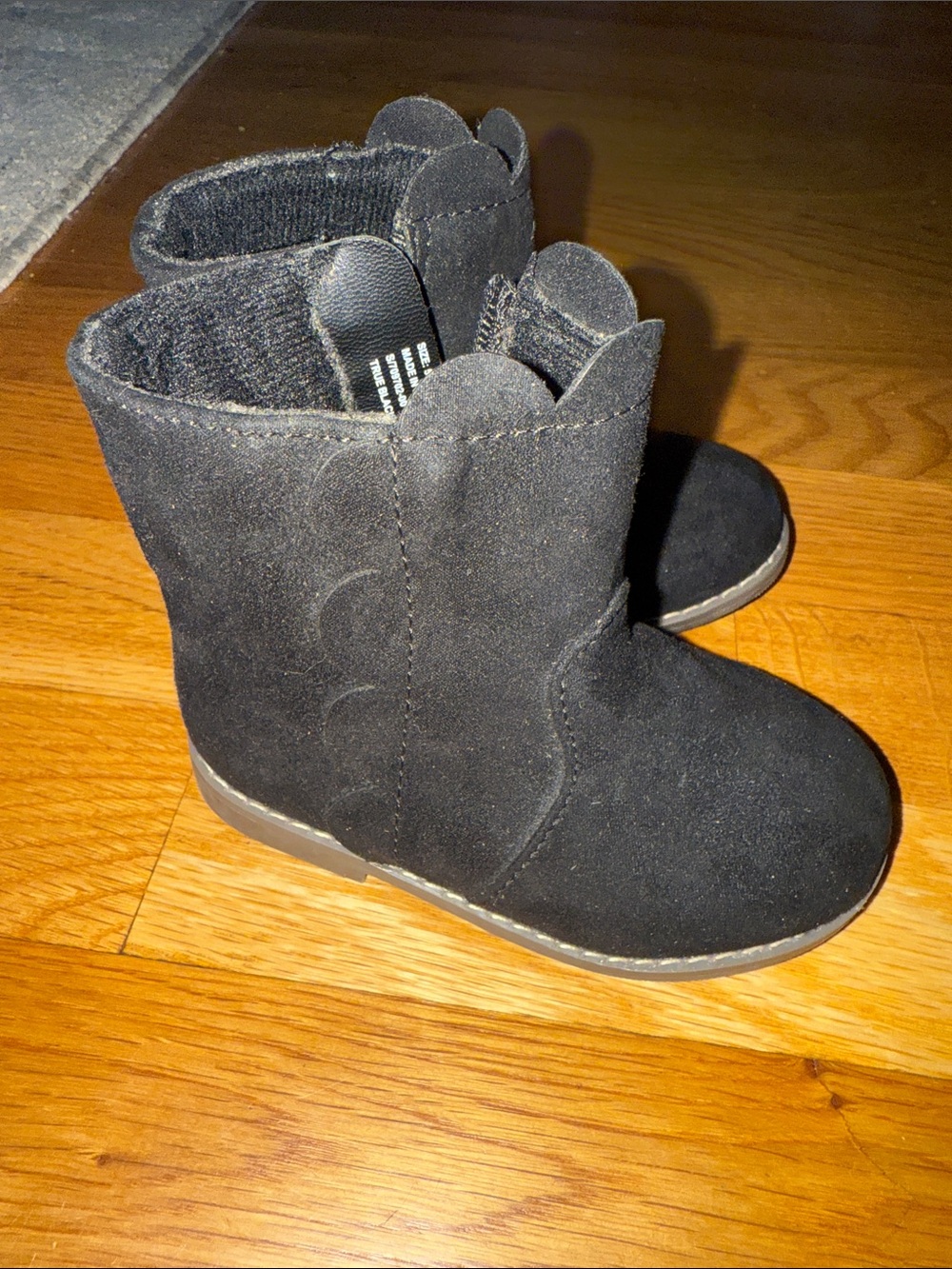 Baby Gap Black Suede-Look Pull-On Boots size 5